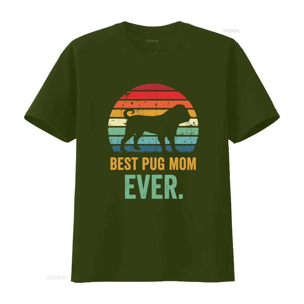 Best Pug Mom T Shirt Love Pugs Lover Dog Pet Owner vintage Washed streetwear Soft Stylish Casual Stretched Unisex fashion