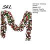 Holiday Decoration Supplies 78 Inch Green Red Christmas Garland, Metallic Tinsel Twist Hanging Garland with Reusable Greenery Snowflake for