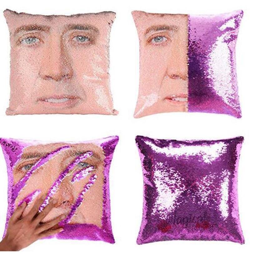 Nicolas Changing Pillow Cage Donald Trump Vladimir Putin Mermaid Cushion Cover