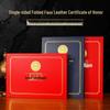 A4 Leather Certificate Holder for Awards & Recognition with Customizable Design