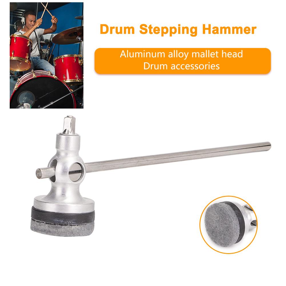 Bass Drum Pedal Schlägel Aluminiumlegierung Trommelhammer mit Filzkopf Zubehör