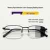 Color-Changing Bifocal Progressive Reading Glasses with Intelligent Zoom, Titanium Memory Frame, and Anti-Blue Light Protection