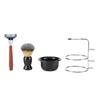 Manual Shaving Set, 4Pcs Shaving Kit   Stainess Steel Stand Set, Bowl Mens Holder Brush Bowl Set Brush and Men S     Bathroom