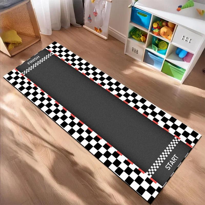 Track Design Carpet Durable Home Decor for Living Room Bedroom Kitchen Hallway Carpets for Living Room Living Room Decoration