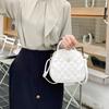 New trendy and fashionable new embroidered rhombus shell bag fresh and sweet shoulder bag messenger women's bag