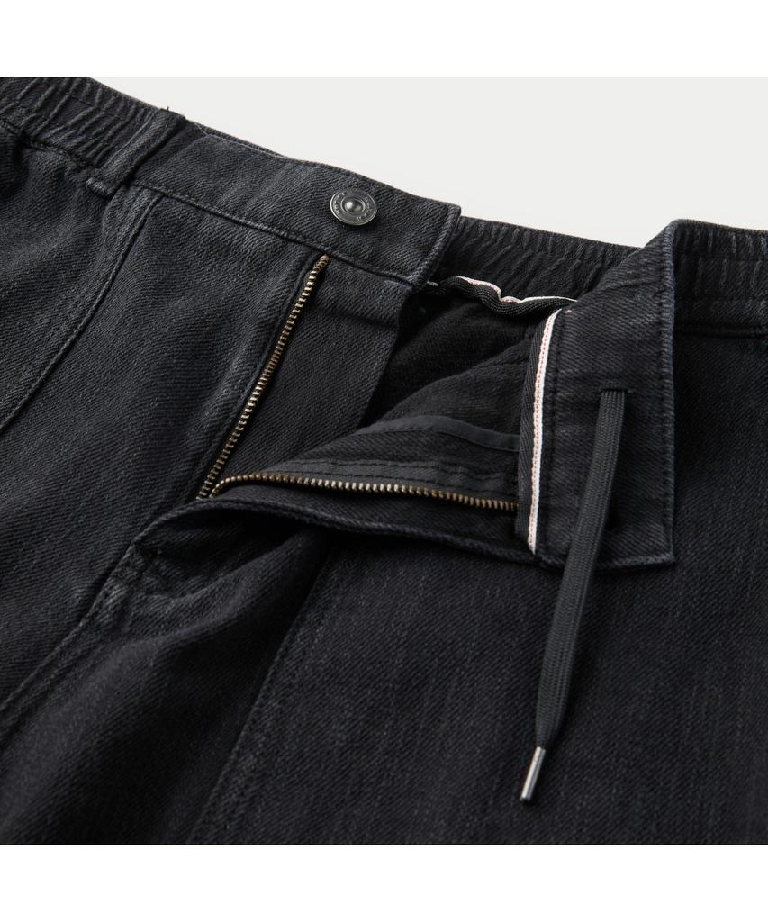 Silijeu (Set-Up) Black Fatigue Denim Shorts Sapdm26811Bkx