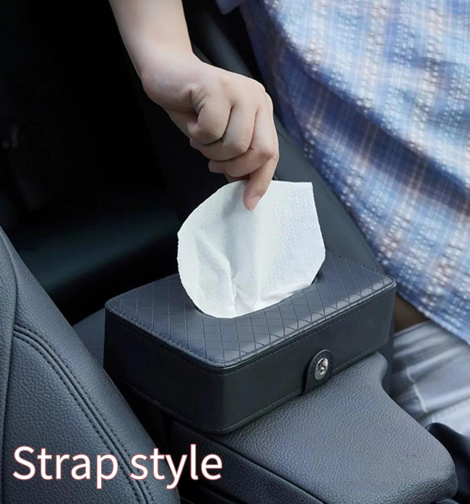 Creative Leather Car Napkin Holder Box Hanging Chair Back Tissue Box for Vehicle Interior Decor