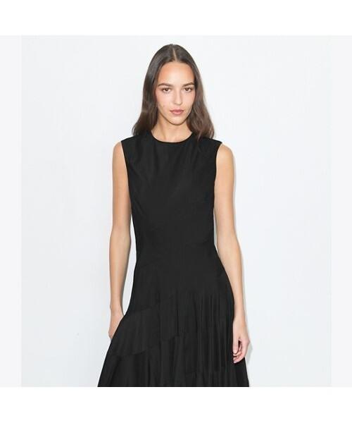 Tolibeochi Flare Cotton Silk Dress - Black