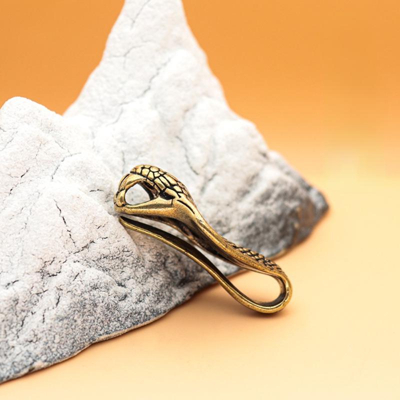 1 Pcs Snake Waist Belt Clip Brass Money Clip Outdoor Small Tool EDC Snake White Copper Belt Buckle Bag Accessories