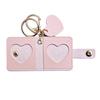 1PC Mini Photo Album Portable DIY Pockets Storage Bag Charms Cute Keychain Gift Faux Leather Memorial Photo Album Multicolor
