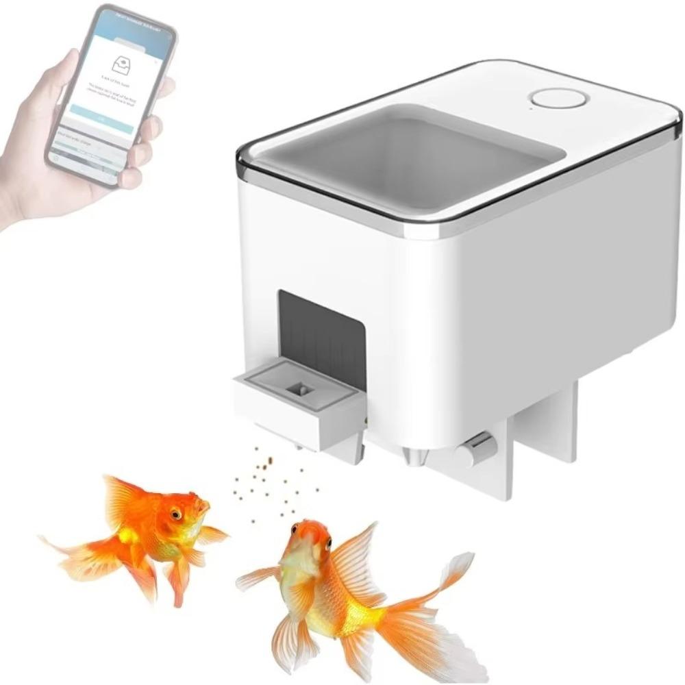 100ML Large Capacity Fish Feeder WiFi Smart Feeder Aquarium Timing Feeder  Fish Tank Accessories