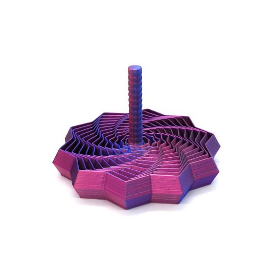 Expandable Sensory Fidget Star 3D Printed Fractal Stress Relief Toy Whirling Spiral Design Fidget Toy with Handle for Anxiety Relief Focus Enhancement