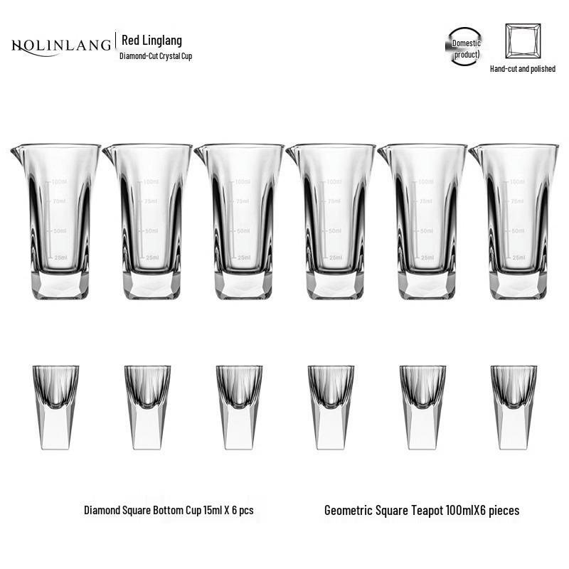 Elegant White Wine Glass Set with Decanter – Thickened High-Stemmed Wine Cups for Spirits and Wine.