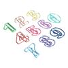 100Pcs Number Shape Paper Clips Funny Cute Rich Colors Bookmark Strong Clamping Fancy Paperclips