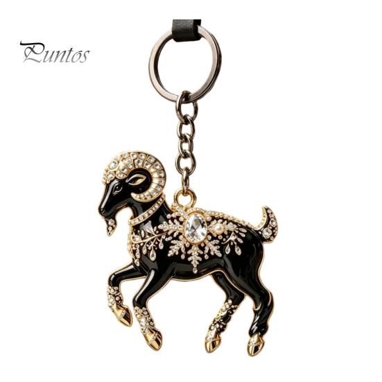 Animal Lover Keychain Acrylic Black Sheep Keyhcain, Goat Shaped Car Key Ring Pendant, Backpack Handbag Charm Hanging Decoration