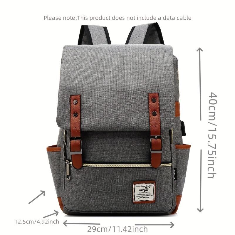 New Personalized Retro Men's and Women's Outdoor Canvas Large Travel Backpack, Zipper Closure, Solid Color Fashionable Backpacks
