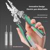 Collapsible Wire Stripping Pliers Multifunction Electrician Tool with Crimping Cutting and Wrench Features Foldable