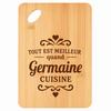 Planche À Découper / Plateau Apéro - PLANETEE - Meilleur Quand Germaine Cuisine - Bambou - 30x20x1 Cm - Gravée