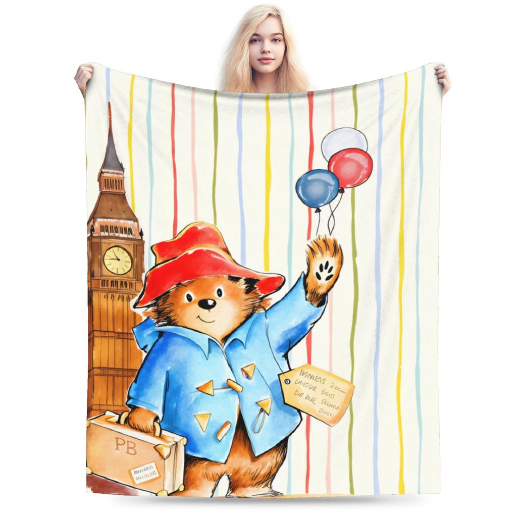 Großbritannien Paddington Super Warme Decke Braunbär Kinder Plüsch Überwurf Neuheit Outdoor Flanell Bettbezug Sofa Bettdecke