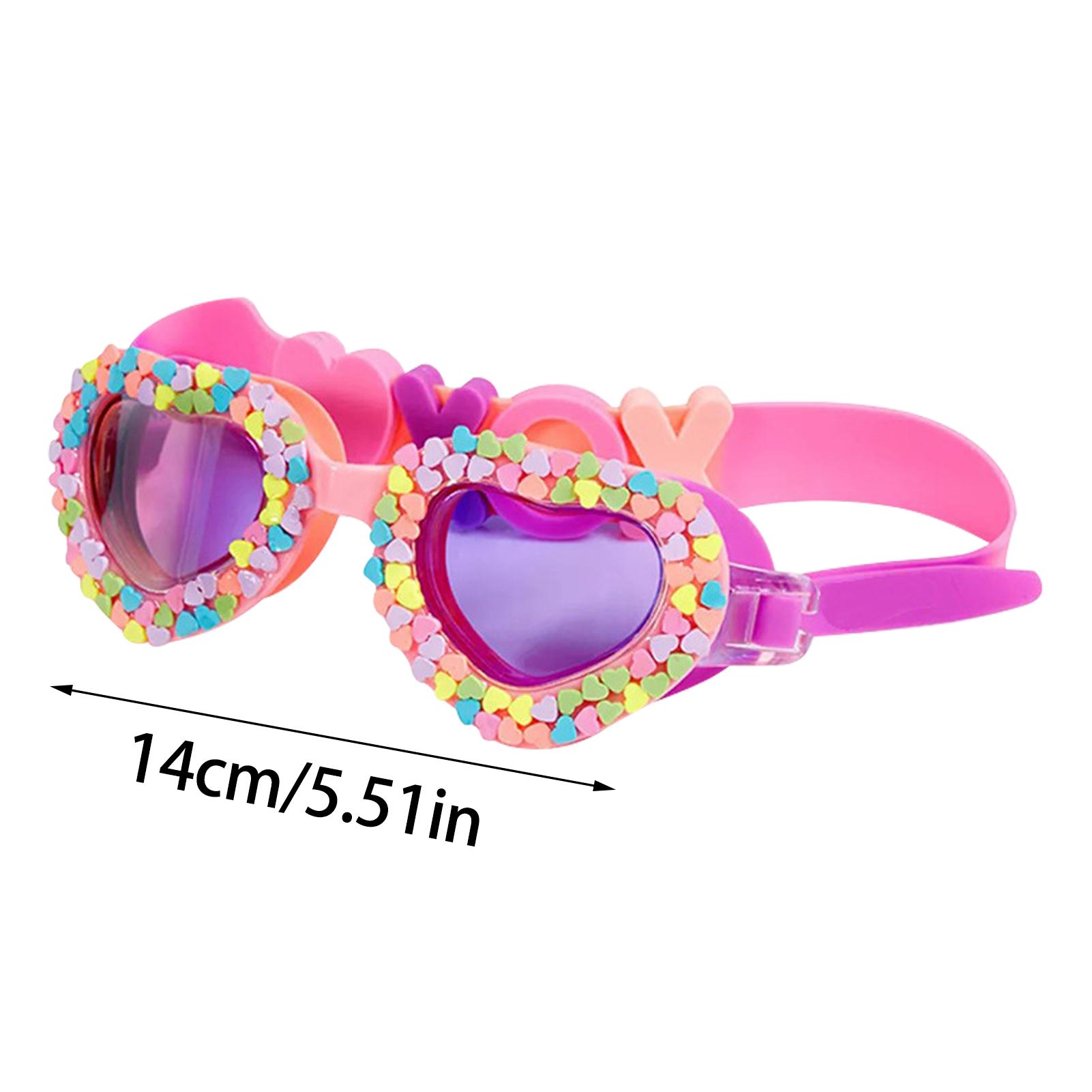 

Summer Swimming Goggles Waterproof Heart-shaped Silicone UV Anti-fog Pool Goggle For Toddlers Kids Children Eyewear