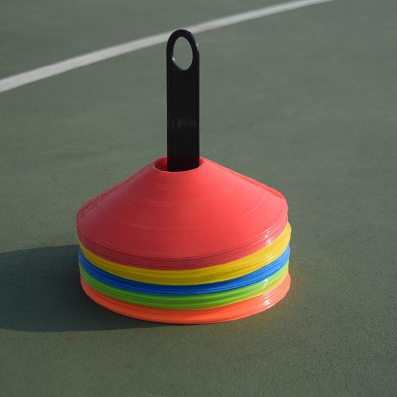 10Pcs Soccer Training Football Ball Game Disc Agility Disc Cone Set Multi Sport Training Space Cones Training Accessories
