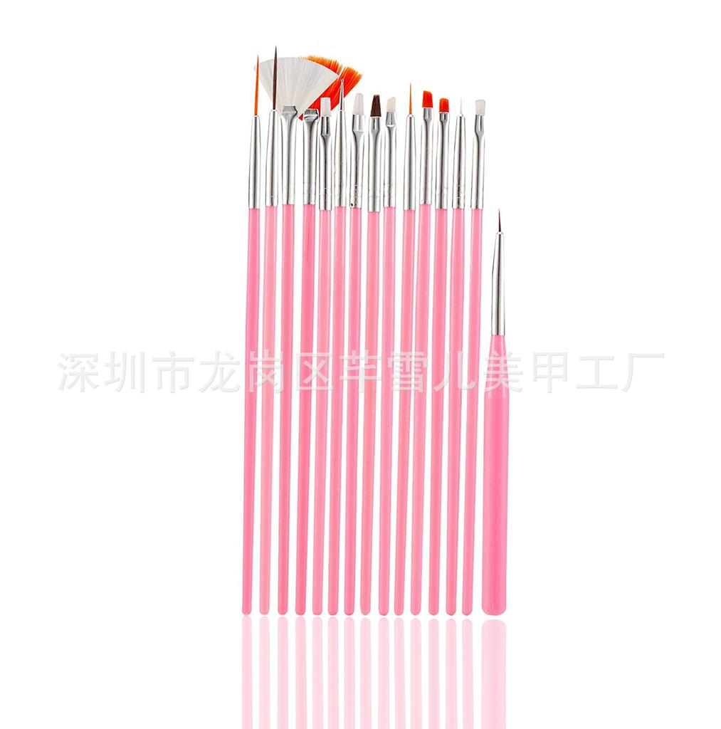 Nail Art Tool Kit Set with Drawing Brushes, Dotting Pen, Glitter Sequins, Professional Manicure DIY Nail Decoration Set