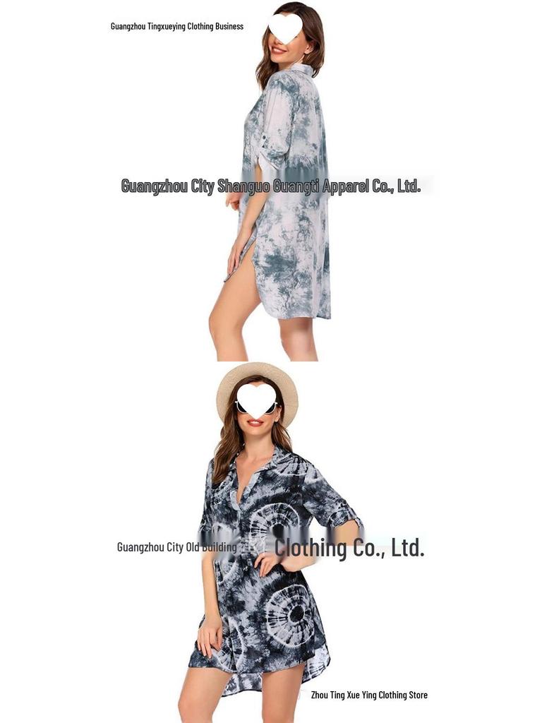 European & American Women's Swimwear Beach Cover-up Shirt and Bikini Beach Skirt