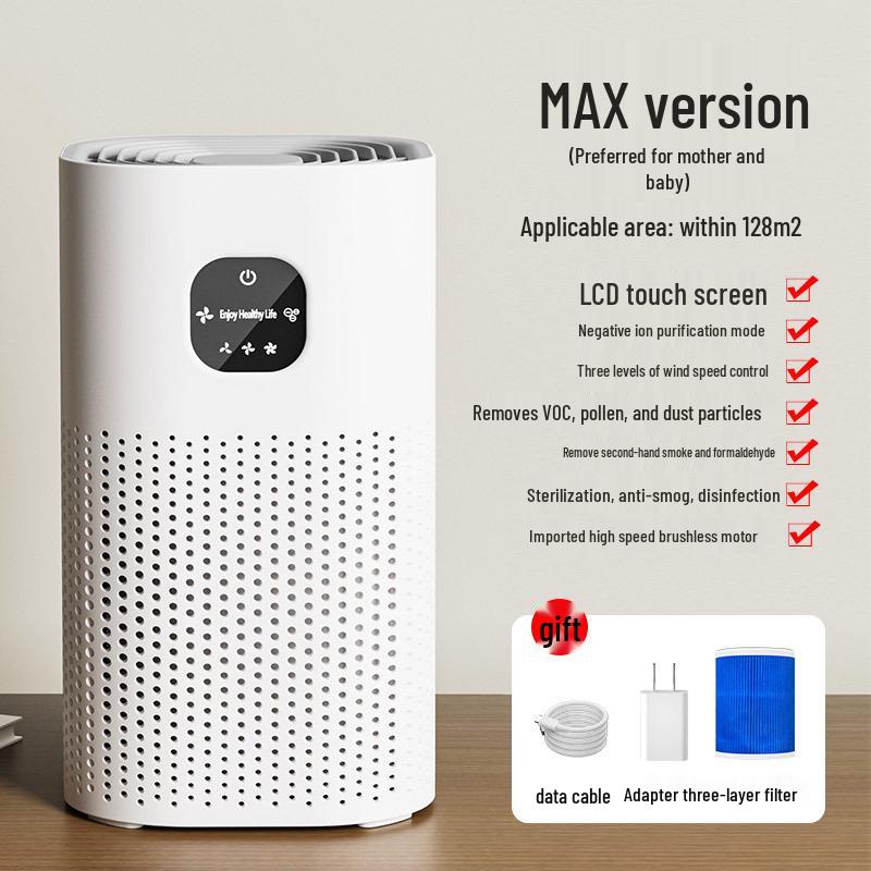 Negative Ion Air Purifier for Home and Office – Removes Formaldehyde, Smoke, Odors, and Dust