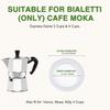 4 Pack Gasket Seal Rings for Bialetti Moka Express Dama 3/4 Cups-Food Grade Silicone Gaskets, Replacement Silicone Sealing Rings-Aluminium Stovetop