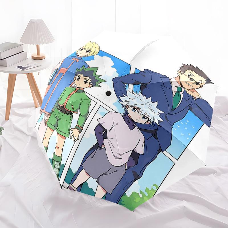 1 pièce Ensemble de Parapluies Familiaux Hunter x Hunter - Ouverture Automatique avec Design Pliable, Cadre en Fer, Utilisation Extérieure, Cadeau Parfait pour les Fans, les Voyageurs, Usage Quotidien