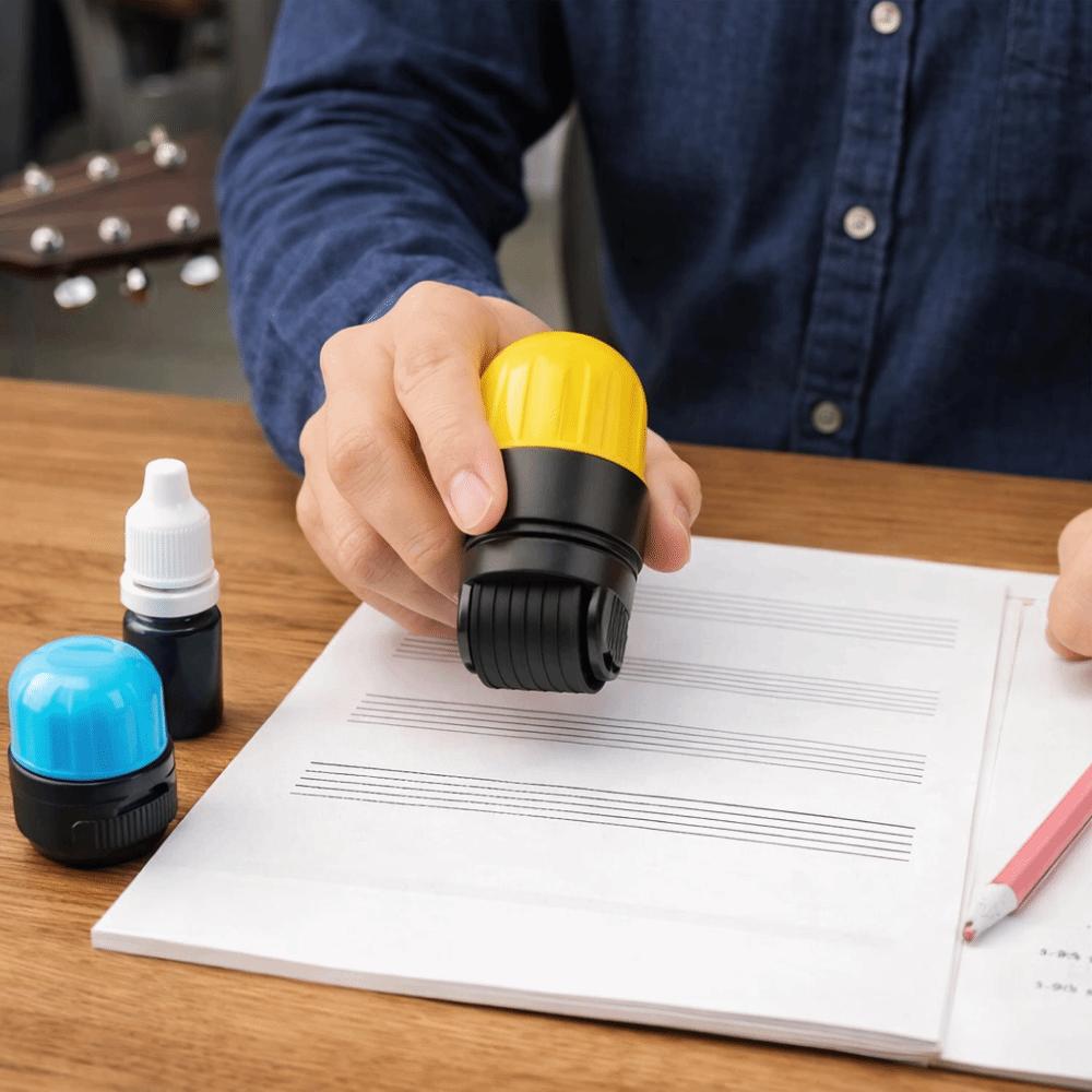 5řádkové notové razítko Notové razítko s 6řádkovým osnovním válečkem Nástroj pro notové razítko Výuka klavíru