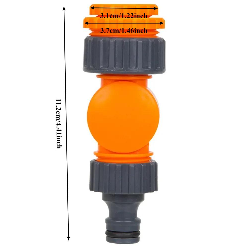 4PCS Universal Hose Connector 360-degree Free Rotation Control Valve with 2 Size Adapters Plastic Quick Distributor Adjust Water