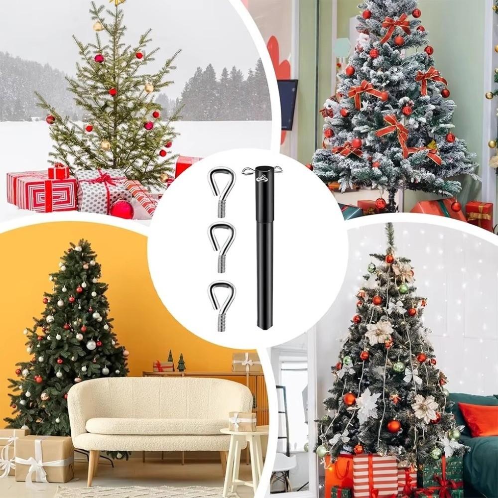 Metal Artificial Christmas Tree Height Extender Adjustable with 3 Fixing Screws Christmas Tree Height Increaser