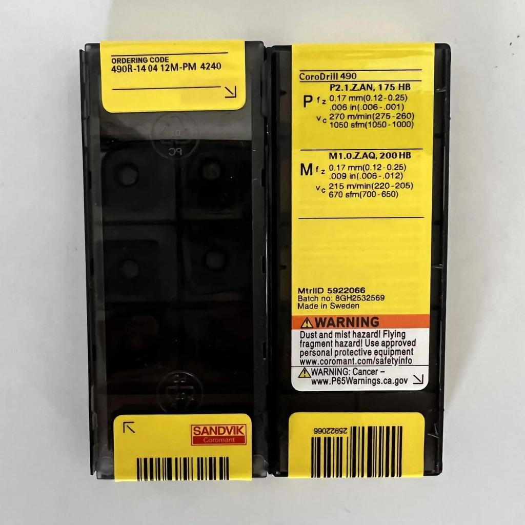 Original Sandvik / 490R-140412M-PM 4240 / CNC lathe carbide blade 10 PCS