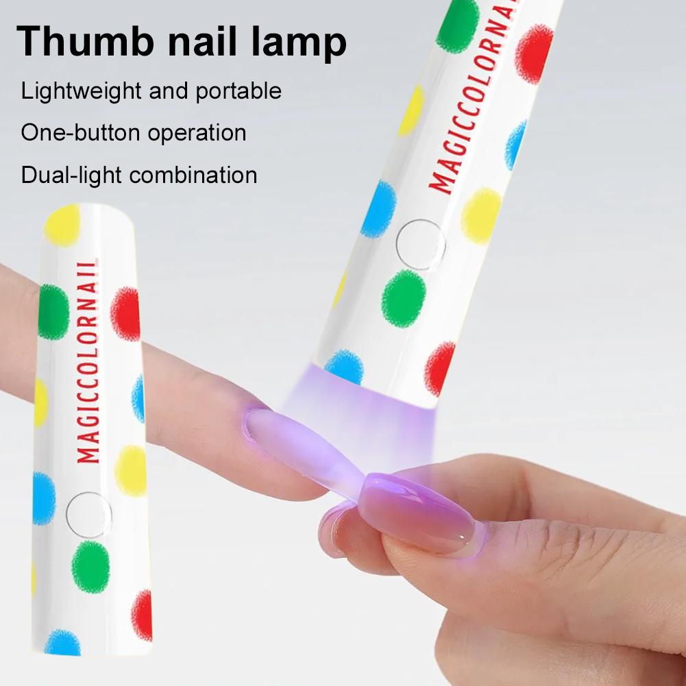 Thumb Light Nail Straight Light Handheld Small Portable Rechargeable Quick Drying Mini Phototherapy Lamp For Home Use