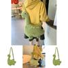 Cute Dinosaur Plush Crossbody Bag For Girls Handheld Toy Style With Elliptical Shape And Zipper