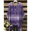 Camiseta de Mujer con Estampado de Leopardo Degradado 3D Animales Divertidos Estilo Casual Vacaciones Dobladillo Irregular Cuello Redondo Manga Corta Ropa de Mujer