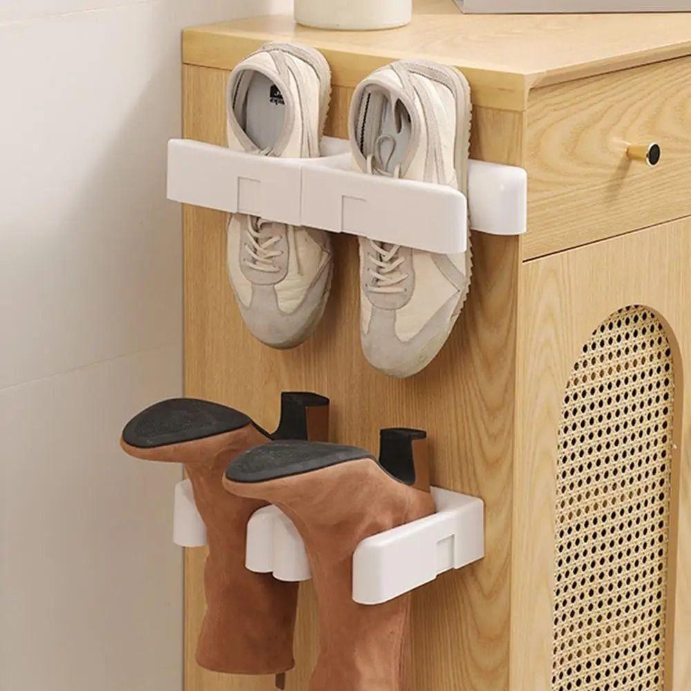 Durable Tall Shoe Holder No Drilling Installation Shoe Storage Rack  for Entryway Closet Garage