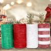 4 Rolls Xmas Tree Decor Christmas Decor Mesh Rolls 10 Yards 5.9 in Christmas Ribbon Holiday Christmas Grosgrain Ribbon for Xmas