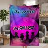 Gorillaz Custom Flannel Blankets Soft Warm Cozy Throws for Home Decor Holiday Gifts