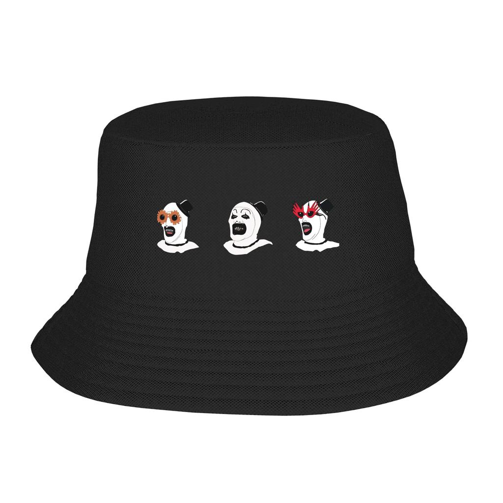 Unisex Der Schreckliche Kunst Der Clown Bucket Hat Terrifier Breathable Hats Summer Trendy Hunting Caps Hawaii Custom Sun Hat