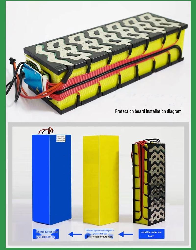 10S 18650 Lithium Battery Protection & Equalization Board for 36V Lawn Mowers, Electric Skateboards, and Two-Wheelers