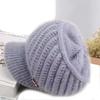 Hat Female Autumn and Winter Rabbit Hair Big Eaves Knitted Hat Old Hat Old Lady Fleece Warm Wool Hat