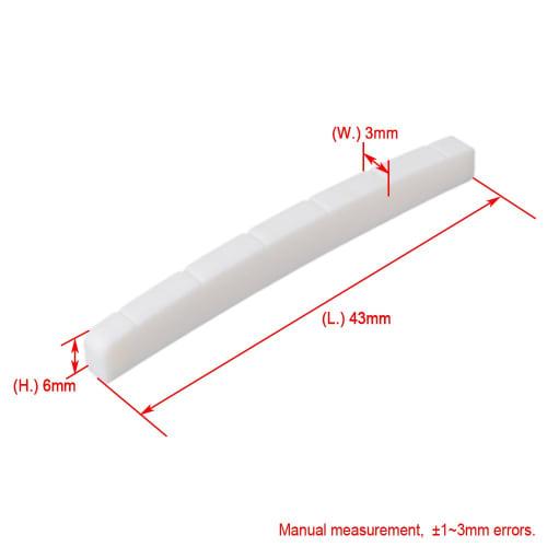 Yibuy 2-Pack White Cow Bone Electric Guitar Nuts for 6 String Repair