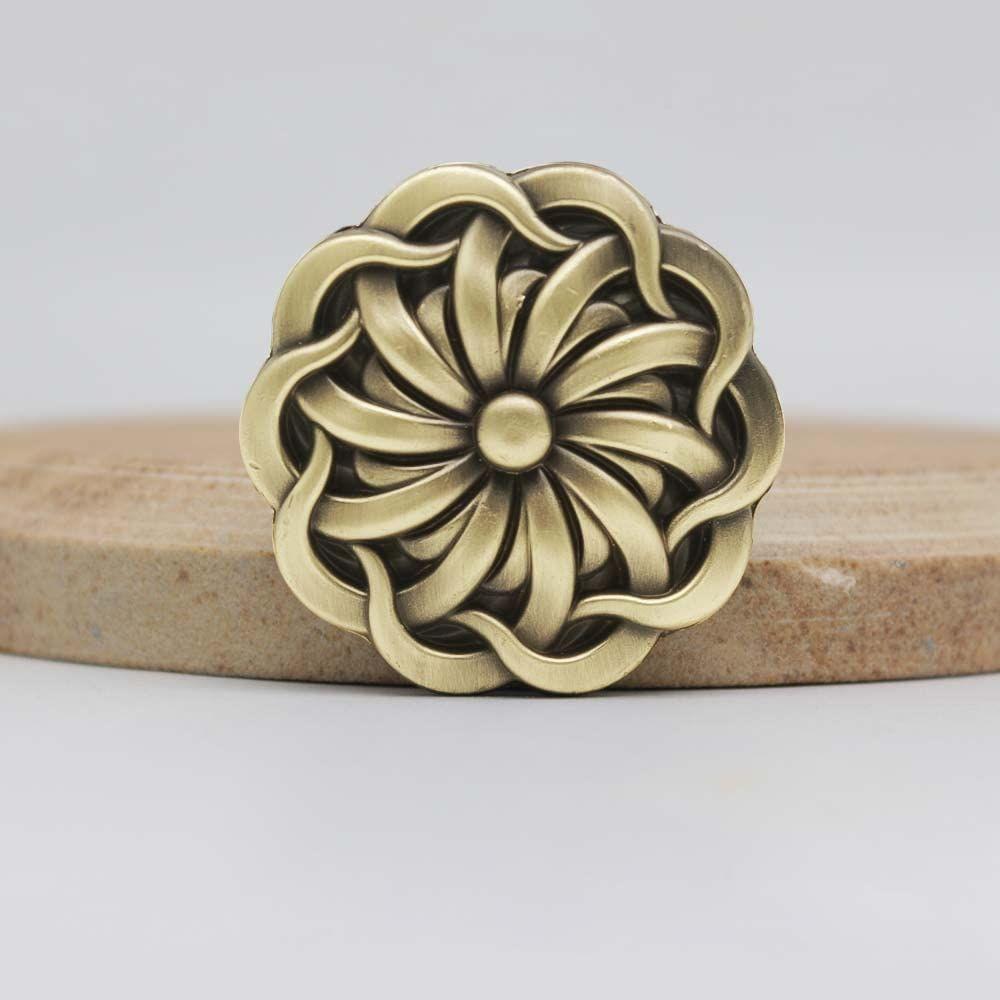 Antique Brass Cabinet Knob/Wardrobe Door Knobs/Cupboard Drawer Pull Handle/Kitchen Drawer Knob (Knob_Antique, 4 Pcs)