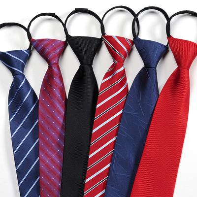 Tembel fermuarlı kravat erkek resmi iş profesyonel kolay çekme 8c takım mavi damat düğün