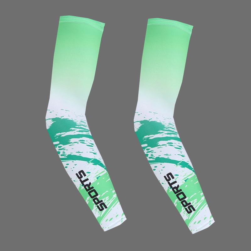 

Gradient SPORTS Print Ice Silk UV Protection Arm Sleeves, Cooling Anti-Slip Sun Sleeves for Men Women Outdoor Cycling Driving L