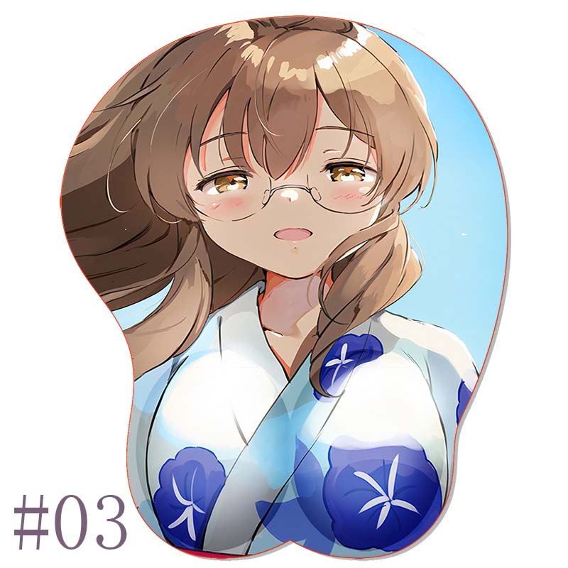 Anime Futaba Rio 3D Mouse Pad B_Bunny G_Girl S_Senpai Mousepad Silicone Titty Boobs Wrist Support MousePad Oppai Mouse Mat