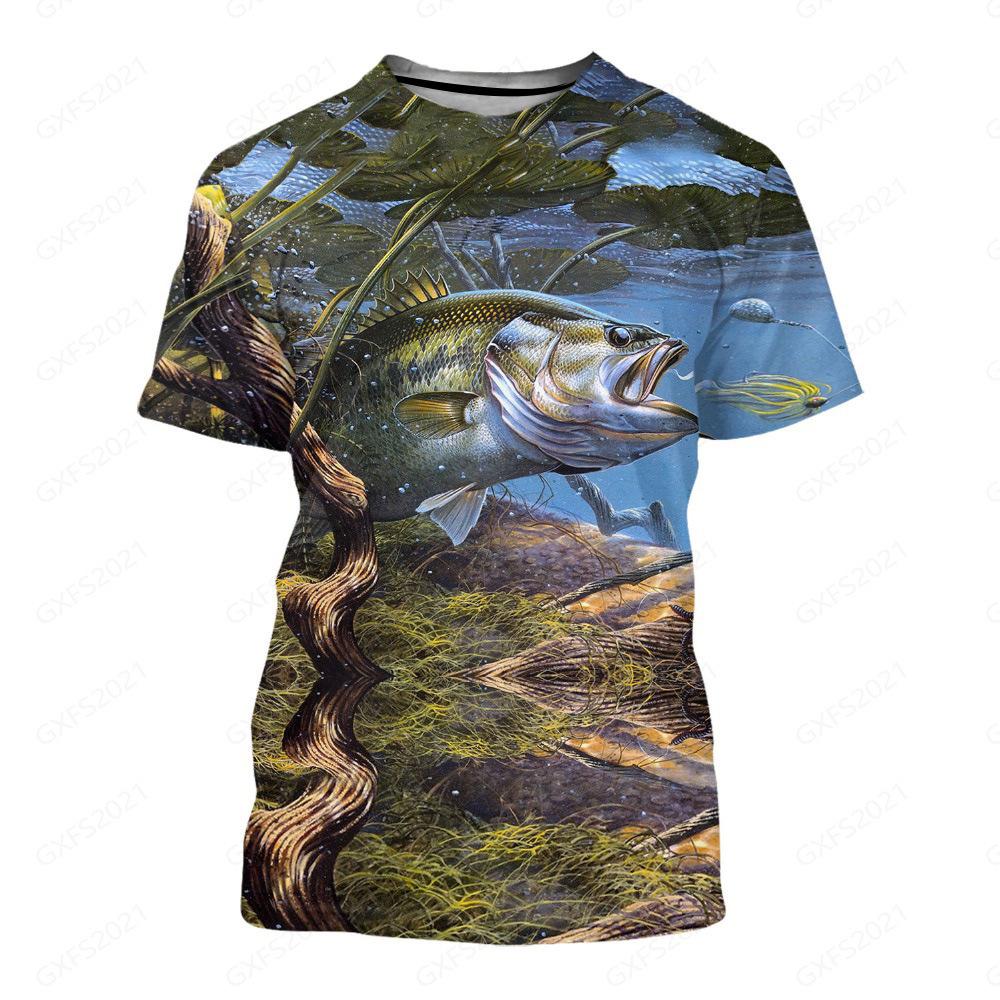 

Креативная футболка с принтом, с коротким рукавом, для карповой рыбалки, 3D цифровая печать, свободного кроя, мужская 6XL