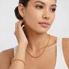 Oriental Charm Gold-plated Necklace Round Golden Hand Chain Fashion Bead Bracelet  Women